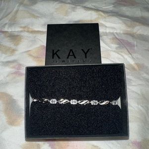 Sterling silver and sapphire bracelet